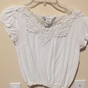 Cute white lace top